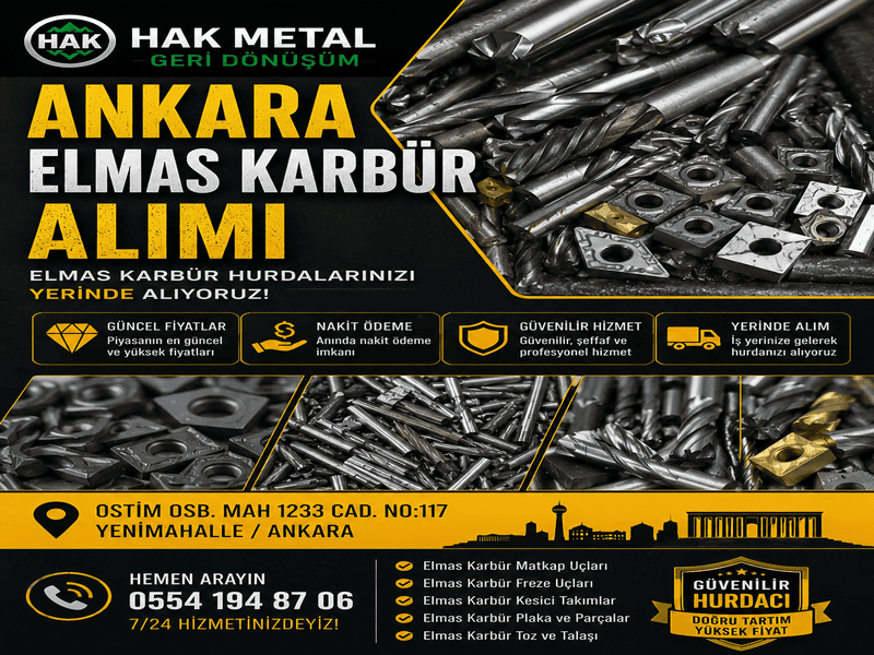 Ankara Elmas Karbür Hurda Alımı ve Güncel Karbür Fiyatları